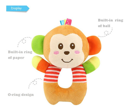 Sonajero De Peluche Con Forma De Animal Para Bebés Y Niños
