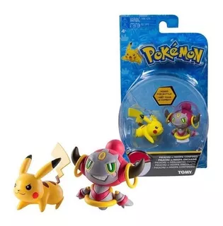 Figuras Pokemon Set X2 Original Takara Tommy-pikachu Y Hoopa