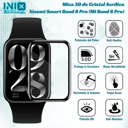 Mica 3d Para Xiaomi Mi Band 7 Pro/mi Band 8 Pro/etc Cristal