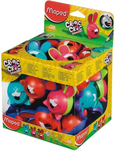 Imagen 2 de 5 de Sacapuntas Lapiz Maped Croc Croc Conejo Pack X 20 Unidades