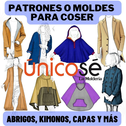 Patrones O Moldes De Coser Abrigos, Kimonos, Capas Y Más