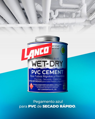 Adhesivo Pvc Pegamento Industrial 4 Oz.