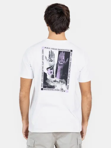 Polera Mc Over View Tees Blanco Hombre Maui And Sons