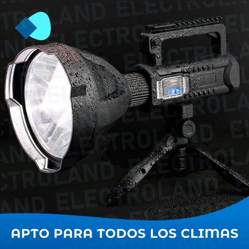 Imagen 7 de 10 de Reflector Busca Huella Recargable Led Usb + Trípode Camping
