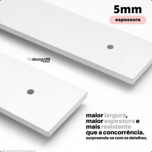 35cm - Mão Francesa Cantoneira Branca Invertida - Rio Design99 - Ferro Aço Suporte Para Prateleira Reforçada Resistente Industrial Madeira Bancada Estante S26