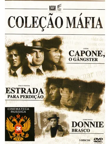 Dvd 3 Filmes Coleção Máfia, Capone, Estrada Perdição, Donnie