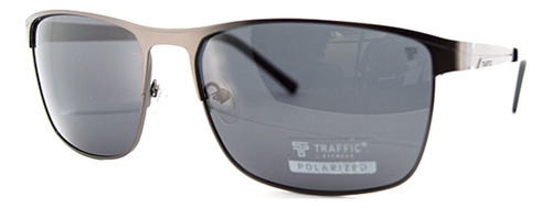 Lentes De Sol Traffic - T 277 Lente Gris Oscuro Varilla Plateado C3 Armazón Plateado Diseño 277 C3