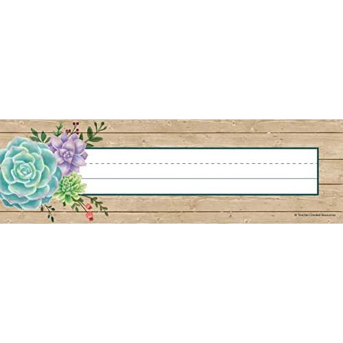 Placas De Nombre Rustic Bloom (tcr8555), Grandes, Multi...