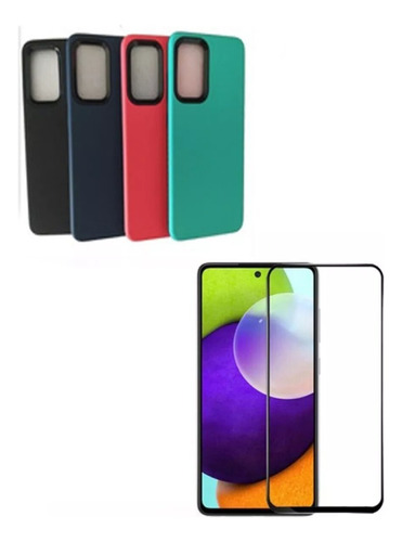 Funda Color Mas Vidrio Full Cover Para Samsung Galaxy A52