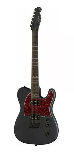 Guitarra eléctrica Harley Benton Standard Series TE-20HH de tilo black  satin con diapasón de arce asado