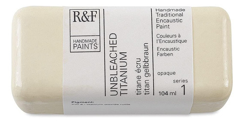 R&f Handmade Paints 111h Pintura Encáustica 104 Ml, Titanio