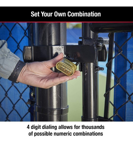 Imagen 3 de 7 de Candado Master Lock Con Combinmacion Numerica 175d