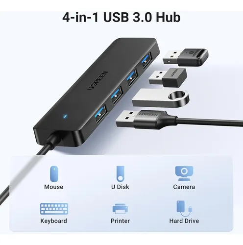 Hub Usb - 4 Port Usb 3.0 - Pc / Mac - Excelente Calidad 1m