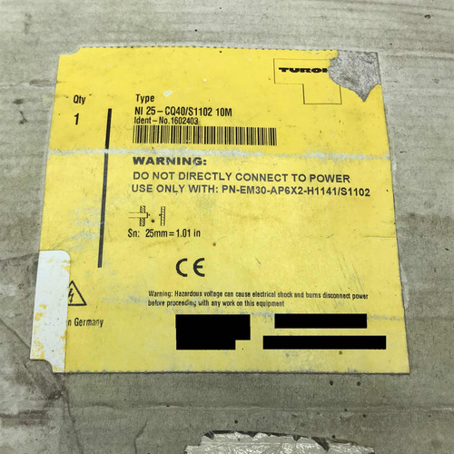 Turck Ni 25-cq40/s1102 10m Sensor Inductivo 1602403