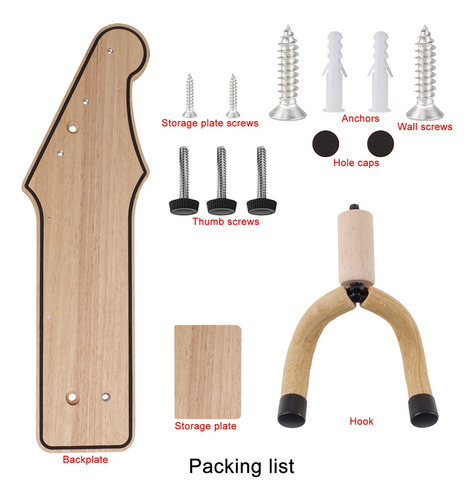 Cabides De Parede Para Guitarra De Madeira Y9guitar Com Orif