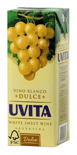 Vino Uvita Blanco Dulce 1l Caja X12u