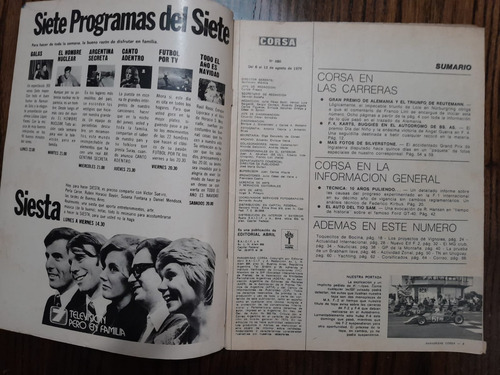 Revista Corsa 480 Victoria Reutemann Alemania F-1 1975 (Usado)