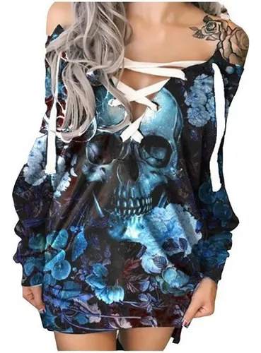 Vestido Escote En Sudadera Ropa Mujer De La S A La 2xl Nuevo