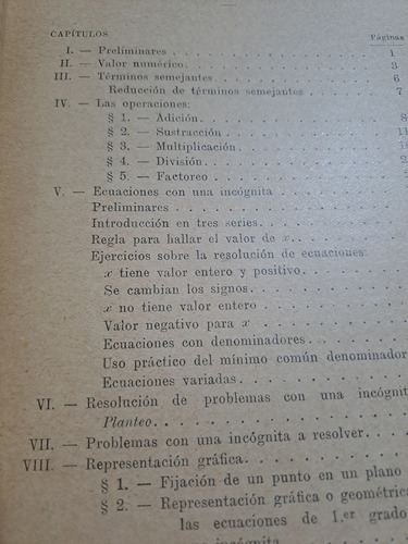 Primeros Elementos De Algebra (Usado)
