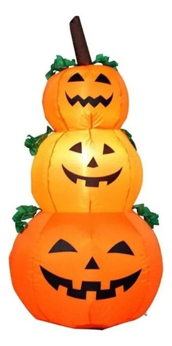 Luz Led De Calabaza Inflable De Halloween De 3 Capas