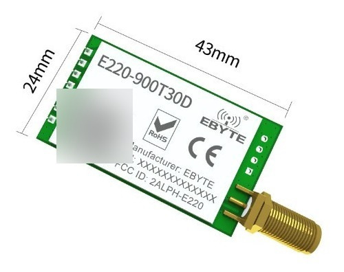 Transceptor Lora E220-900t30 Uart, 10 Km, Rssi, 2 Unidades