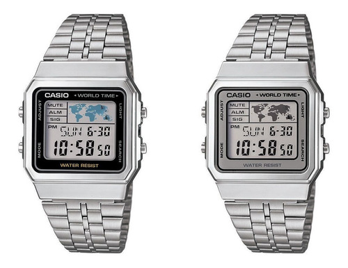 Reloj Casio A-500wa Unisex Crono Hora Mundial 100% Original