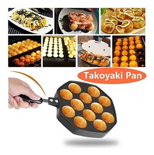 Horne Grill Takoyaki: 12 Cavidades En Aluminio Antiadherente