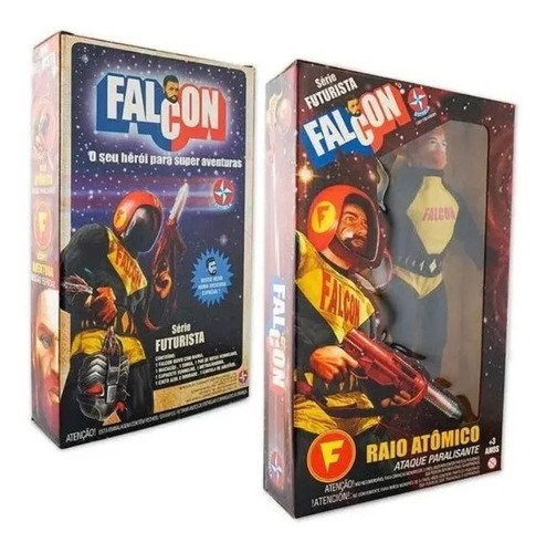 Boneco Falcon Estrela Futurista Amarelo Raio Atômico