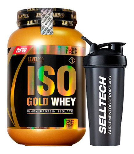 Level Pro Proteína Iso Gold Whey 2.65 Lbs Rich Chocolate