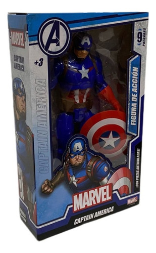 Capitán América Figura De Acción 22,5 Cm Caja Marvel Sebigus