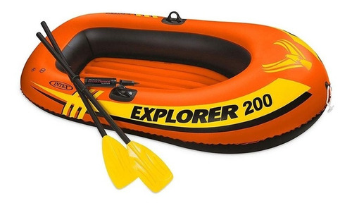 Conjunto de barco inflável Intex Explorer 200 para 2 pessoas