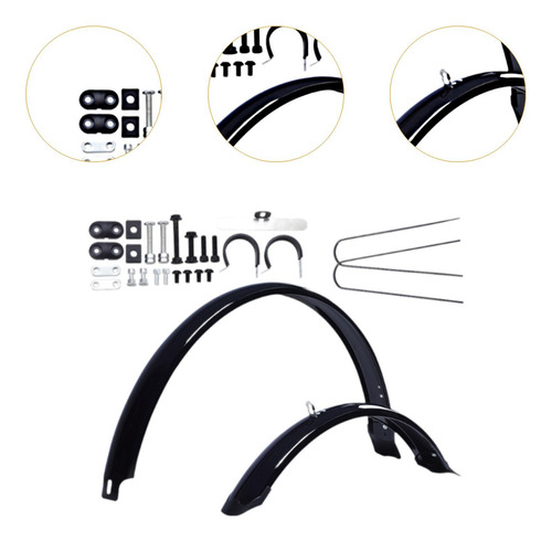 Guardabarros Delantero Y Trasero Para Bicicleta, Universal,