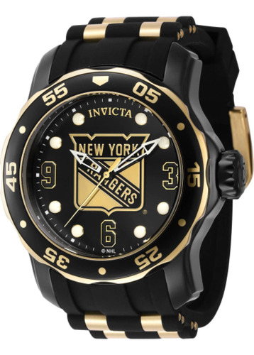 Reloj De Cuarzo Invicta Nhl New York Rangers Para Hombre 423