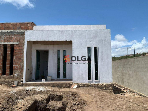 Imagem 6 de 8 de Casa Nova / 02 Quartos / Terraço / Garagem / À Venda, 61 M² Por R$ 169mil / Gravatá/pe - Ca0891