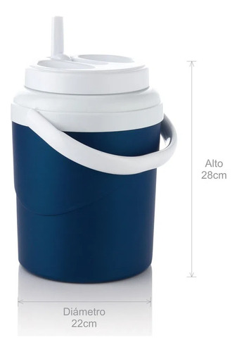 Termo - Hielera De 4 Litros Color Azul