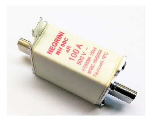 Fusível Nh-00 Ar Ultra Rápido 100a Negrini