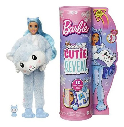 Barbie Muñeca Cutie Reveal Muñeca De Peluche Husky