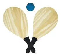 Comprar Kit Par De Raquetes De Praia P\u002F Frescobol C\u002F Raquetes E Bola Cor Marrom-claro