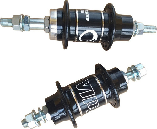 Imagem 2 de 3 de Par De Cubos De Rolamento Viper 36f Roletado Bike Preto