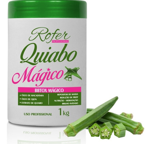 Imagem 4 de 7 de Botox Quiabo Mágico Rofer Profissional 1kg - Blend De Óleos