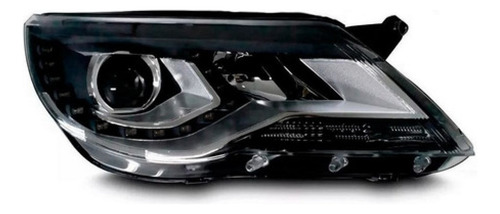 Par Farol Tiguan 2013 2014 15 16 2017 Com Led Mascara Negra