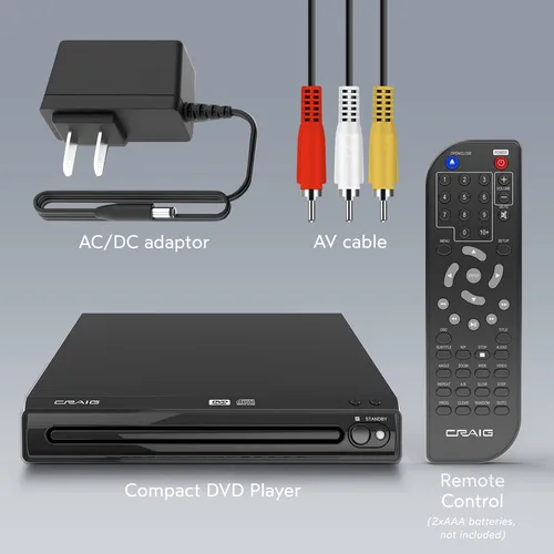 Reproductor De Dvd Craig Cvd512a Compact Con Control Remoto