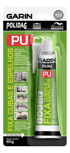 Adesivo Selante Pu Fixa Cuba E Espelho Branco 80g