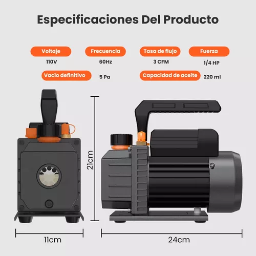 Bomba Vacio Envasado Aire Acondicionado 1/4hp 180w