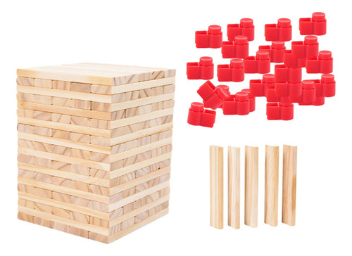 100 Piezas De Juegos De Apilamiento De Madera, Bloques De