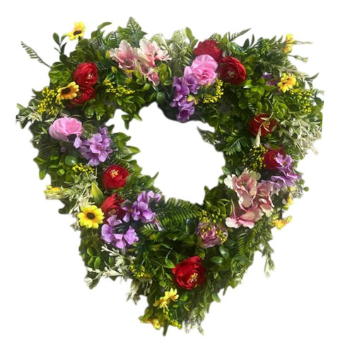 Guirnalda De Flores Artificiales Para Puerta Delantera De 16