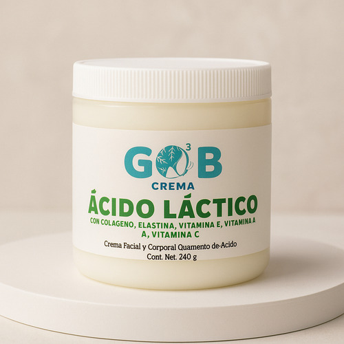 Crema De Ácido Láctico Ozonizada - Gob - 240 G Fragancia Neutra