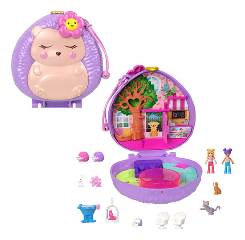 Polly Pocket Set De Juego Estuche De Cafetería De Erizo Colo