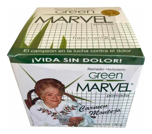  Green Marvel Dolores Musculares Pomada Muscular 1pz Fragancia Suave Agradable