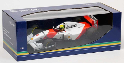 F1 Ayrton Senna Mclaren Ford Mp4/8 Gp Austrália 1993 1/18 Cor Branca